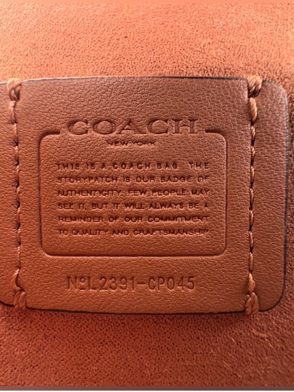 Coach Black Leather Crossbody with Gold-Tone Turnlock - Picture 14 of 14